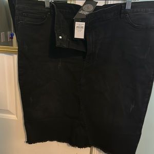 Avenue Plus Denim Stretch Skirt